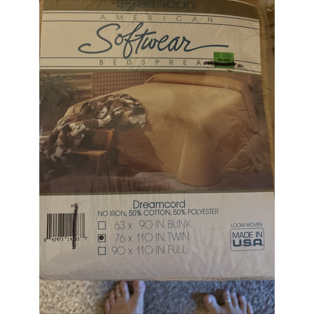NWT Vintage Beacon Dreamcord American Softwear Bedspread Sand Twin 76" x 110" - Picture 7 of 7